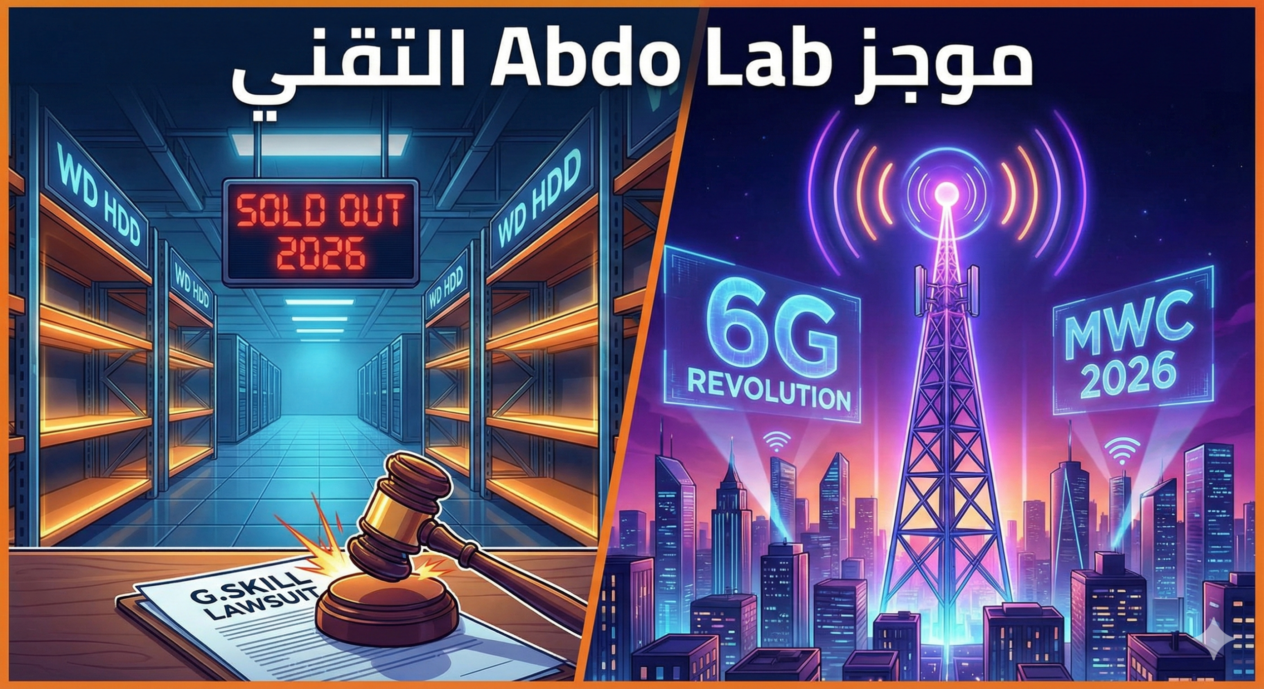 الموجز التقني (03): أزمة تخزين عالمية، ثورة الـ 6G، وتسويات قضائية في قطاع الهاردوير